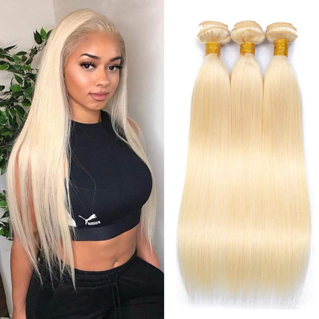 Brazilian Straight Hair Bundle - Blonde 613